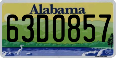 AL license plate 63DO857