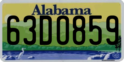 AL license plate 63DO859