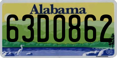 AL license plate 63DO862