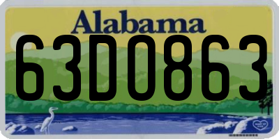 AL license plate 63DO863