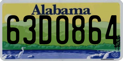 AL license plate 63DO864