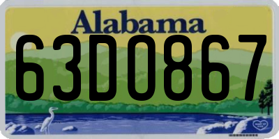 AL license plate 63DO867
