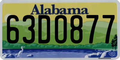 AL license plate 63DO877