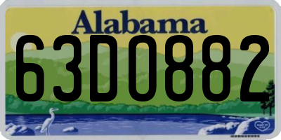 AL license plate 63DO882