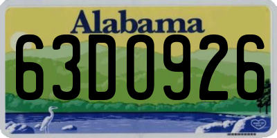AL license plate 63DO926