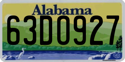 AL license plate 63DO927