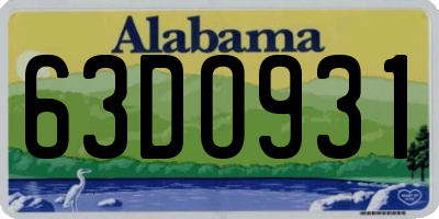 AL license plate 63DO931