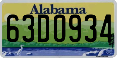 AL license plate 63DO934