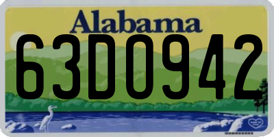 AL license plate 63DO942