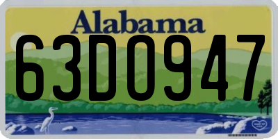 AL license plate 63DO947