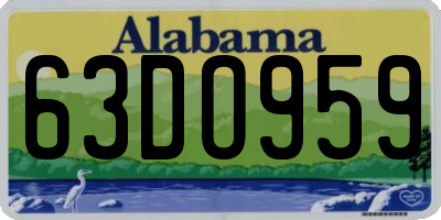 AL license plate 63DO959