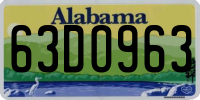 AL license plate 63DO963