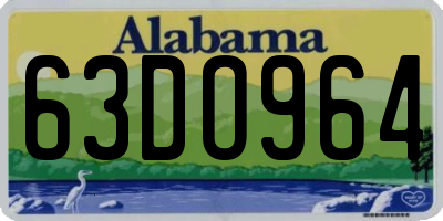 AL license plate 63DO964