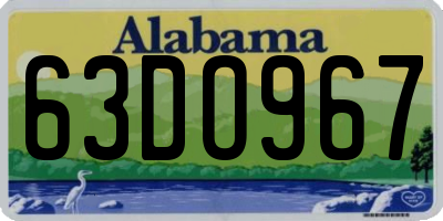AL license plate 63DO967