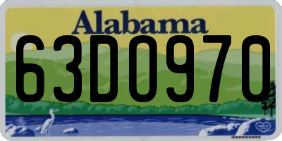 AL license plate 63DO970