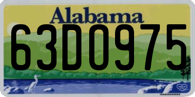 AL license plate 63DO975