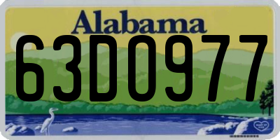 AL license plate 63DO977