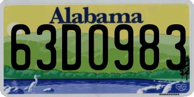 AL license plate 63DO983