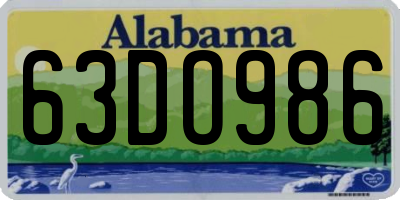 AL license plate 63DO986