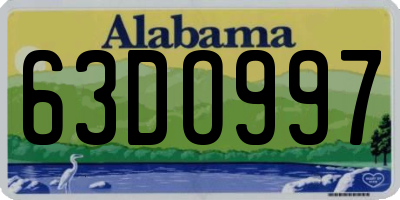 AL license plate 63DO997