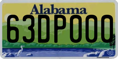 AL license plate 63DP000