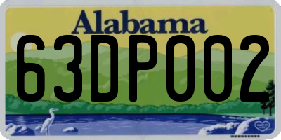 AL license plate 63DP002