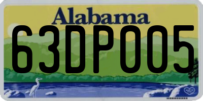 AL license plate 63DP005