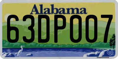 AL license plate 63DP007