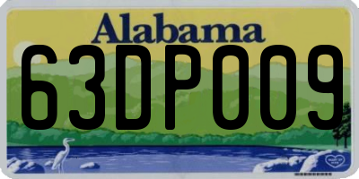 AL license plate 63DP009