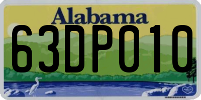 AL license plate 63DP010