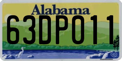 AL license plate 63DP011