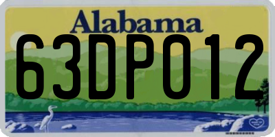 AL license plate 63DP012