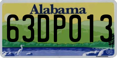 AL license plate 63DP013