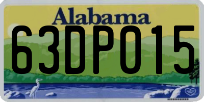 AL license plate 63DP015