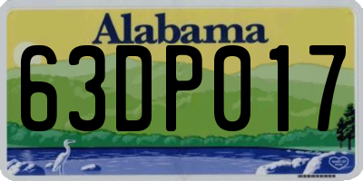 AL license plate 63DP017