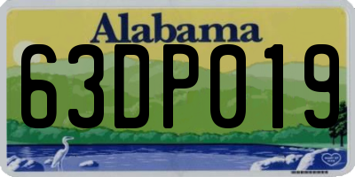 AL license plate 63DP019