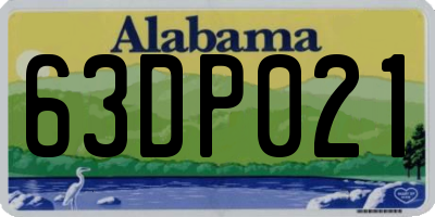 AL license plate 63DP021