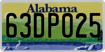AL license plate 63DP025