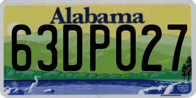 AL license plate 63DP027