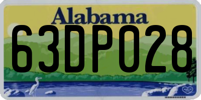 AL license plate 63DP028