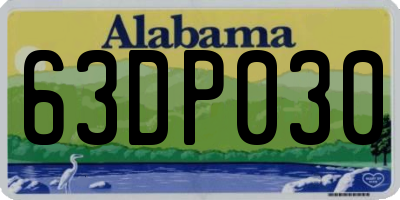AL license plate 63DP030