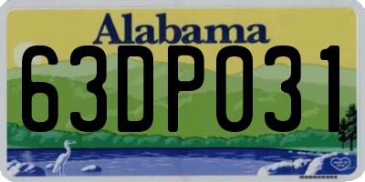AL license plate 63DP031