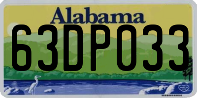 AL license plate 63DP033