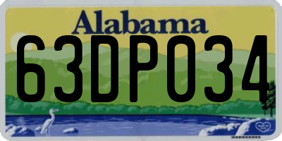 AL license plate 63DP034