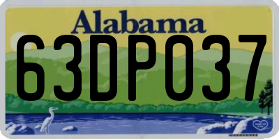 AL license plate 63DP037