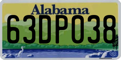 AL license plate 63DP038