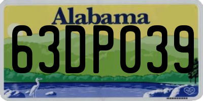 AL license plate 63DP039