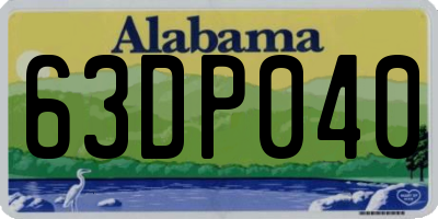 AL license plate 63DP040