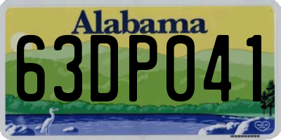 AL license plate 63DP041