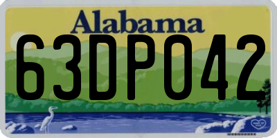 AL license plate 63DP042